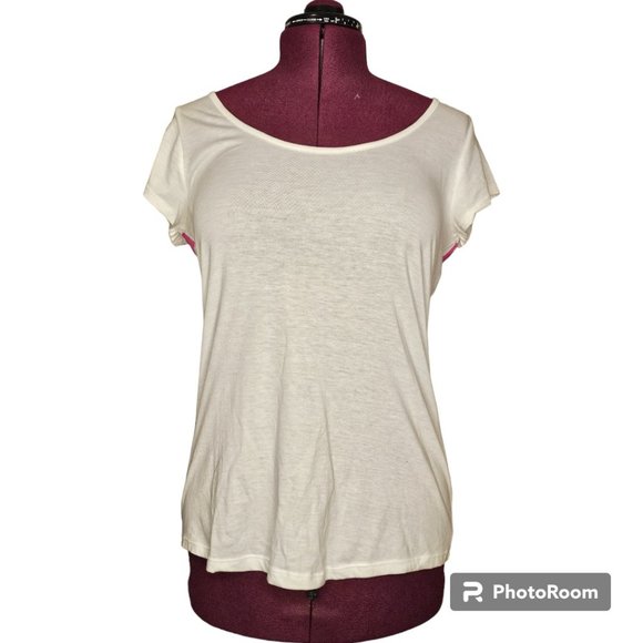 OP Ocean Pacific Peekaboo Tie Back Colorful T-Shirt Summer Junior Size XL EUC - Picture 2 of 4